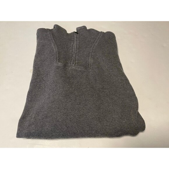 Kirkland Signature 1/4 zip sweater mens XL long sleeve gray - Picture 7 of 8